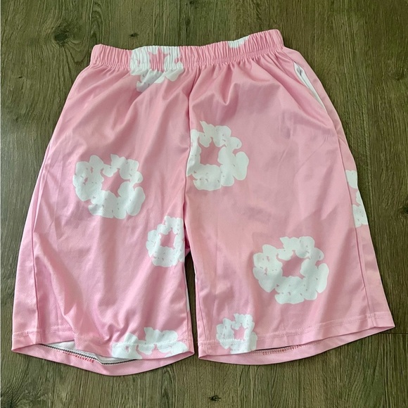 Pink Floral Wreath Shorts XS Denim Tears Inspired EUC authentic not guaranteed - Picture 1 of 4